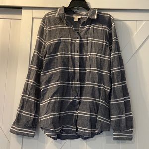 Loft button down top